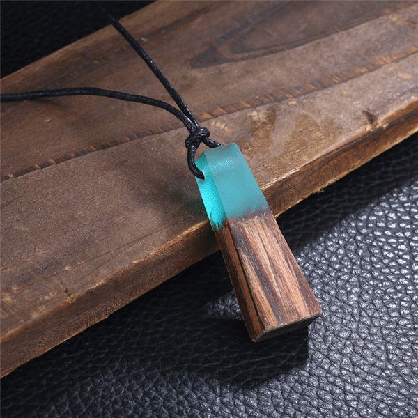 

dhl muiti-color resin pendant necklace diy jewelry wood handmade vintage necklaces creative gift long chain necklace d948l y