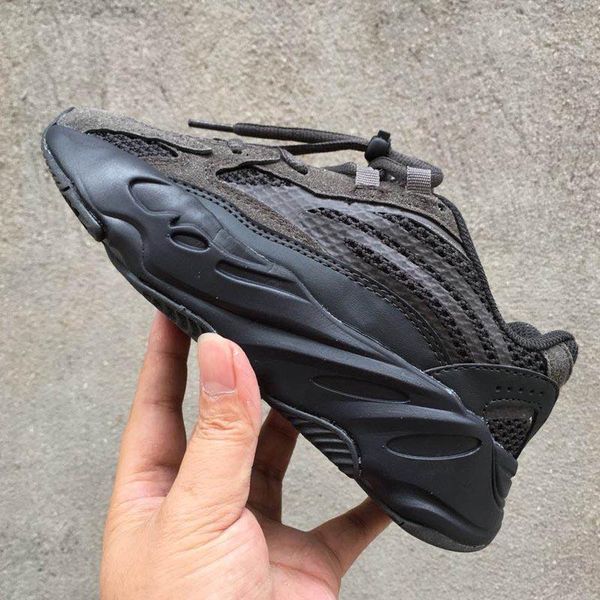 

детская обувь kanye west v2 кроссовки wave runner 700 кроссовки 500 trainer boy кроссовки детского athletic молодежной обуви черный серый бе, Black