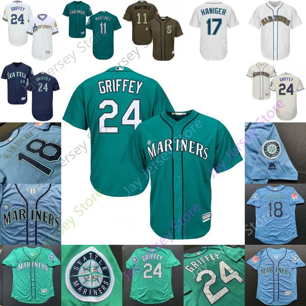 

Seattle Wade LeBlanc Mariners Jersey Ryan Court J. P. Crawford Dylan Moore Kristopher Negron Kyle Seager Mallex Smith Marco Gonzales