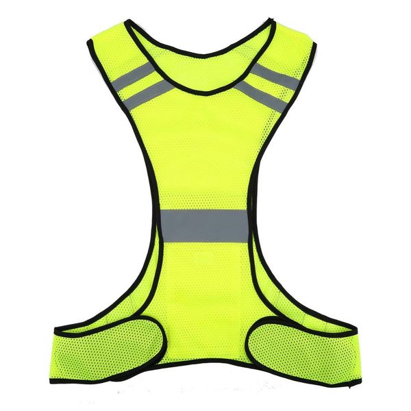 

high visibility reflective safety vest night running security clothing adjustable waist,night running cycling warning safety, Black