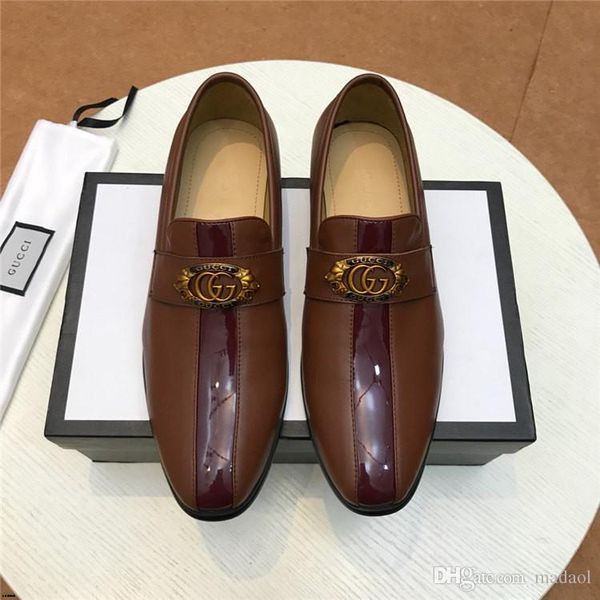 

18ss new arrival men leather slip on shoes round toe summer footwear male office work shoes sapato social masculino yyy11, Black