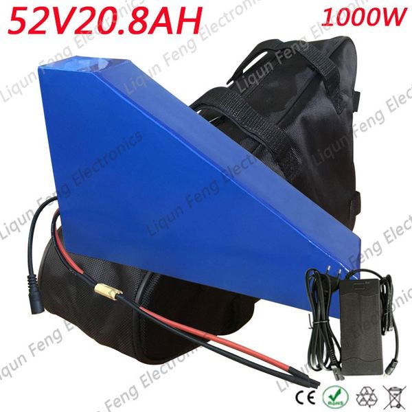 

U eu au tax high performance triangle model 52v ebike battery 52v 20ah lithium battery pack with 30a bm and 3a charger