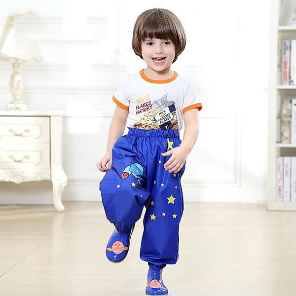 

children waterproof rain pants blue cartoon kids equipped with raincoats boys and girls students baby waterproof pants mnqvw, Red;brown