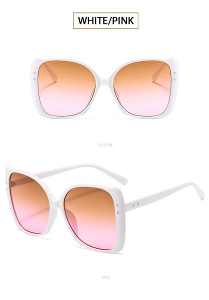 

большие квадратные жабьи солнцезащитные очки для мужчин женщин красочный выбор для летних дизайнерских солнцезащитных очков люксовый бренд о, White;black