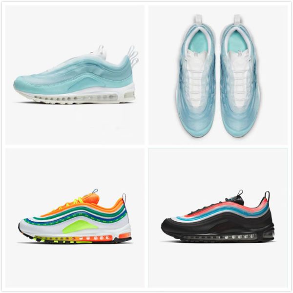 

2019 New London on Bullet 97s Cushioning Running Shoe Rainbow Kaleidoscope Trainer Sneakers Outdoor Designer Jogging Shoes