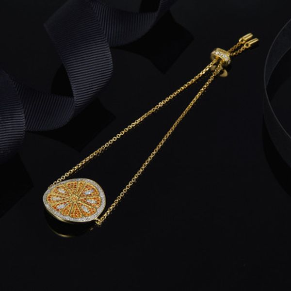 

wholesale- yellow silver arc-en-ciel orange bracelet, Golden;silver