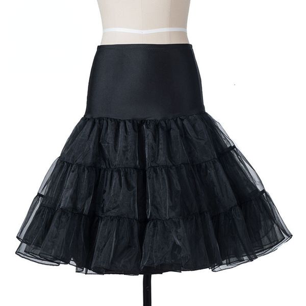 

бальное платье женщины юбки юбка качели rockabilly petticoat underskirt твердая пушистый pettiskirt для венчания свадебные 50s одри хепберн, Black