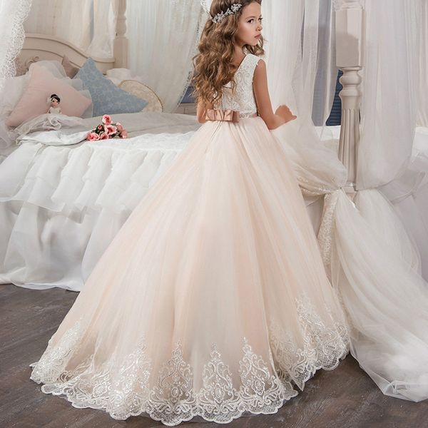 

europe and america children wedding dress girls lace drilling flower boys/flower girls puffy princess skirt, Red;yellow