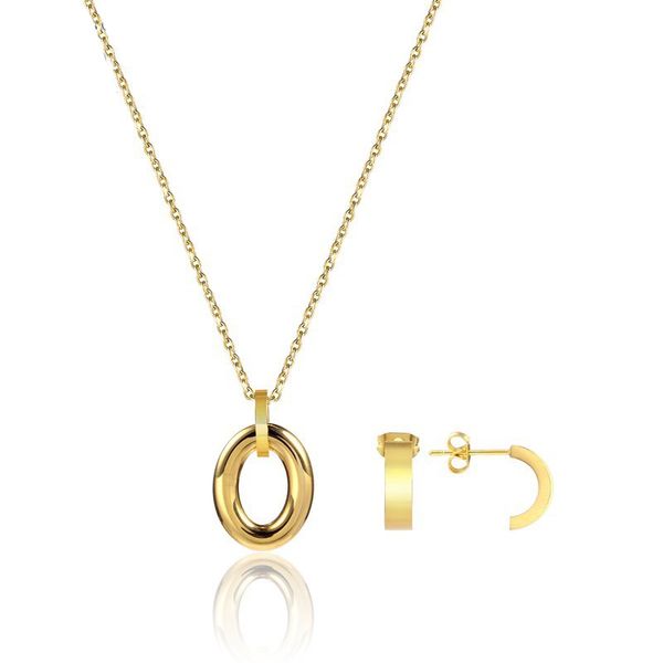 

женщины свадьба обручальное изысканное овальное золотое ожерелье серьги стержня набор женские модные ювелирные изделия аксессуары для партии, Silver