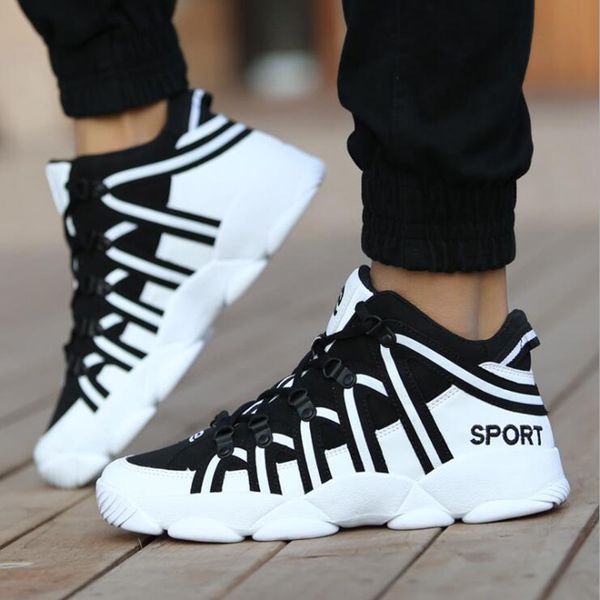 

new men running shoes white black stripe fashion men trainer breathable white red split outdoor sport sneaker size 40-44 -03