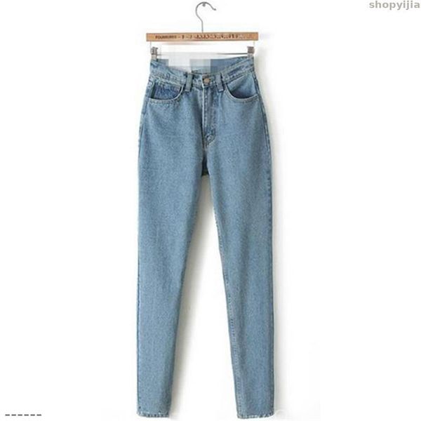 

new spring autumn korean fashion mom jeans light blue xs-3xl plus size jeans zipper pockets pencil pants