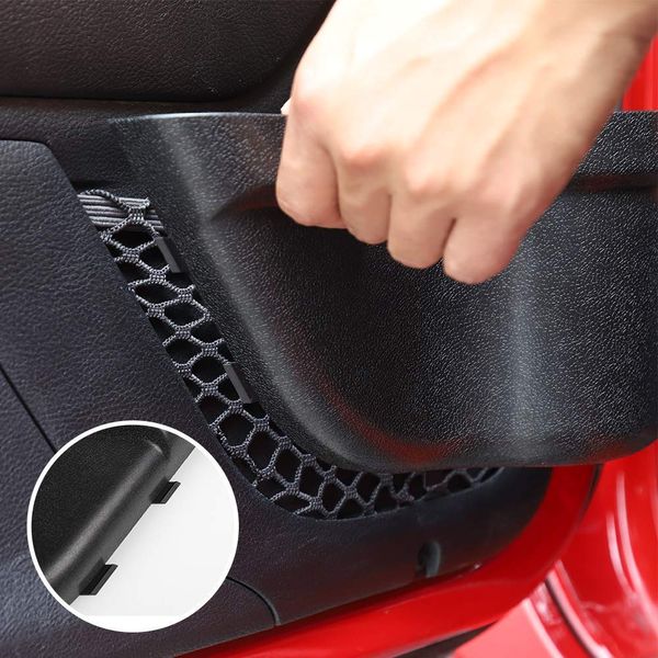 2019 Front Door Net Pocket Storage Box Black For Jeep Wrangler Jk