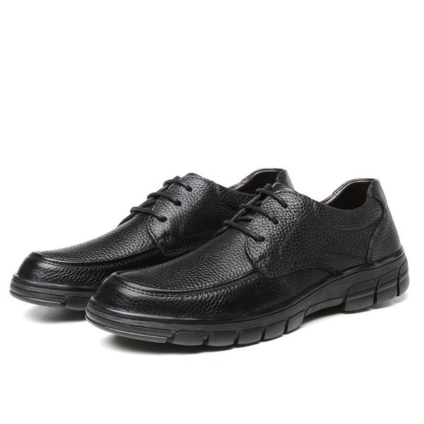 

luxury business oxford leather shoes men breathable rubber formal shoes male office wedding flats footwear mocassin homme %9822, Black