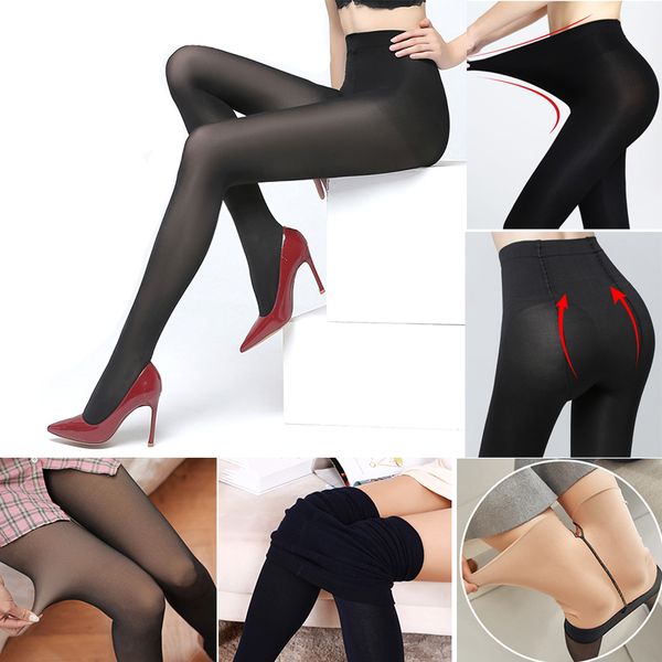 

women autumn winter tights high elastic velvet thick warm pantyhose black pantyhose medias nylon stockings collant femme, Black;white