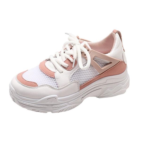 

sagace sneakers women's casual outdoor platform all-matching sports shoes thick-soled breathable hollow baotou mesh shoes x0108, Black