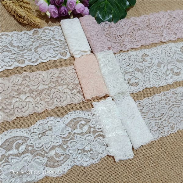 

1 метр ширина 7-9 см s1839 нейлон stretch эластичные кружева обрезка красивые цветочным узором швейные принадлежности серый розовый ткань шн, Black