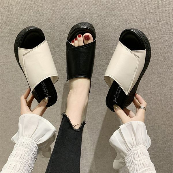 

new summer women's sandals peep-toe shoes woman high-heels platforms casual wedges for women high slippers sandals, Black