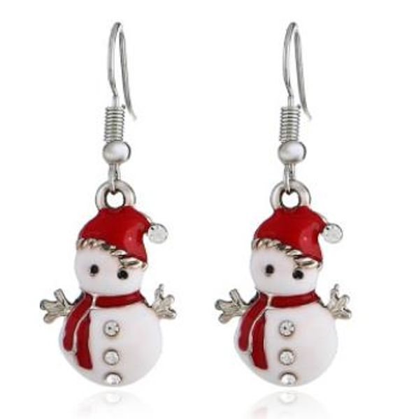 

Christmas Earring Charm Pretty Women Jewelry Snow Man Xmas Tree Rhinestone Santa Claus Earrings