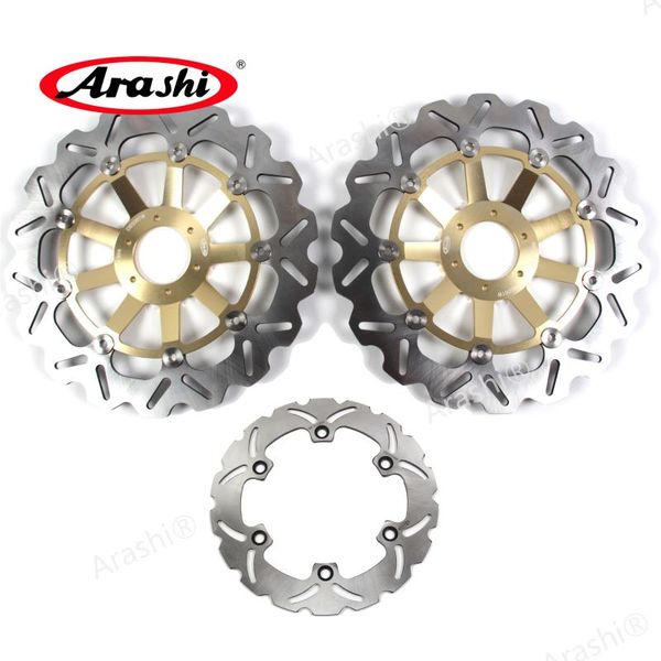 

arashi 1 set cnc floating front rear brake disc brake rotors disk for cbr 1100 xx cbr1100xx 1997 1998 motorcycle