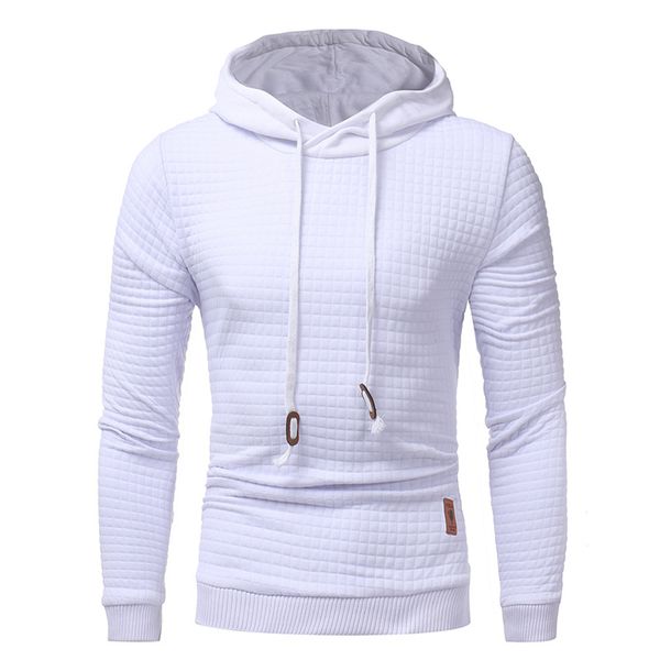 

2019 new fashion solid color hooded sweatshirt male hoodie plaid hoodies men long sleeve casual sportswear, Black