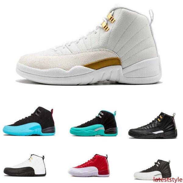 

designer 12 12s mens basketball shoes sneakers ovo white gym red dark grey women basketball shoes taxi blue suede flu game cny
