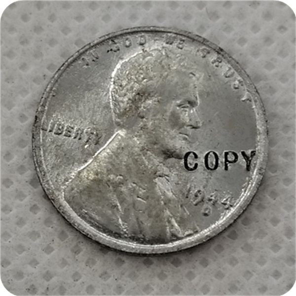 

copy реплика сша 1944, s, d steel lincoln wheat cent penny copy