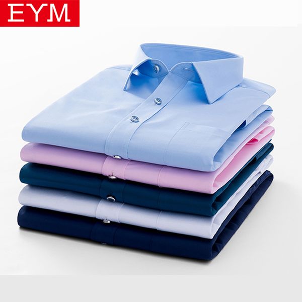 

men's shirts 2020 new spring long sleeve dress shirts men brand plus size male shirt solid colors office workwear chemise homme, White;black