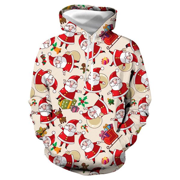 

christmas hoodie sweatshirt men women 2019 brand 3d cartoon santa claus print hoodies sweatshirts men streetwear hoody sweat man, Black
