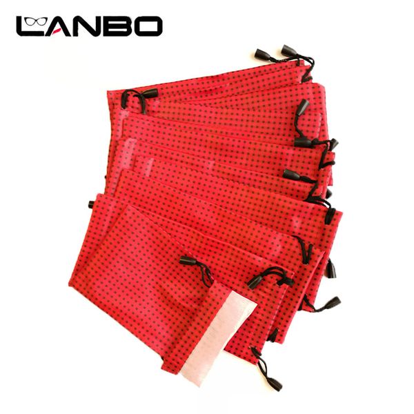 

lanbo 100 pcs/lot pouch bag glasses case soft waterproof plaid cloth wholesale sunglasses case glasses bag red color s27, Silver