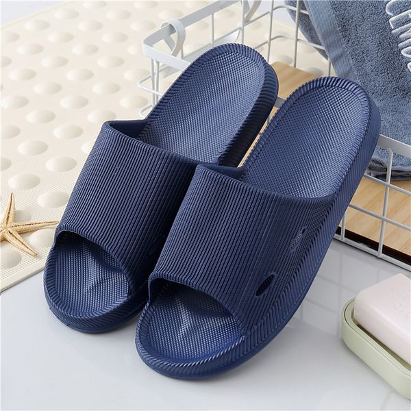 

big size bathroom slippers men summer shower pool sandal casual indoor home slippers men casual male flip flops beach shoes, Black
