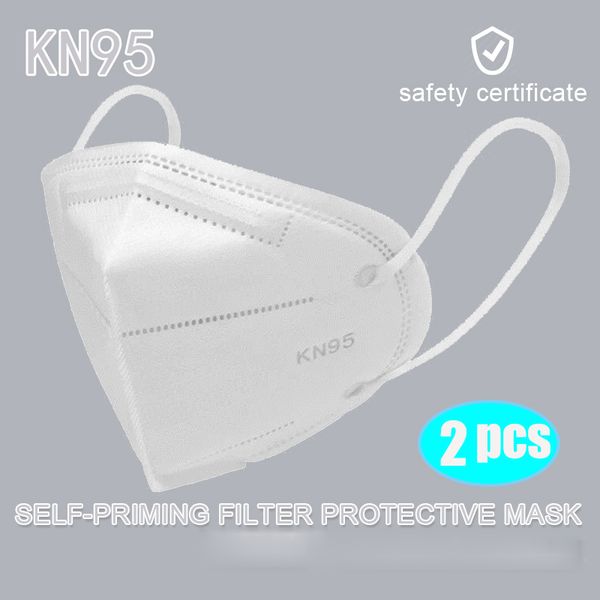 

2 pcs n95 disposable protective gas antispray kn95 antidust face mask flu mascarilla ffp2 antigerm mascherine masque bouche