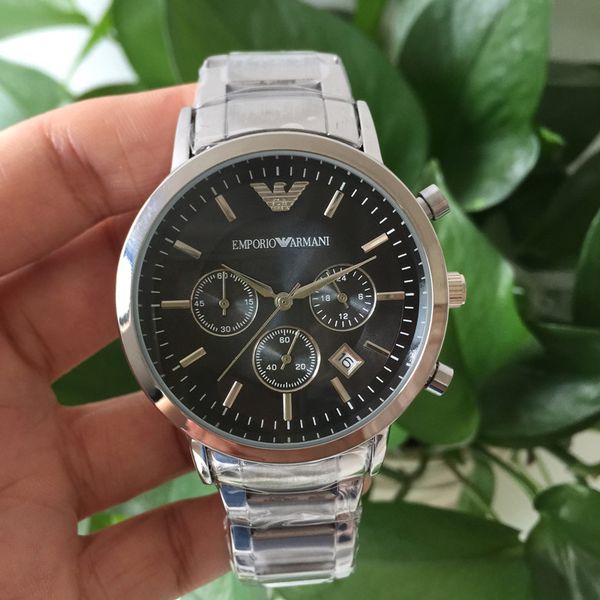 

Top Quality Men's Sports Watch 43MM Stainless Steel AR Mens Watches Japanese VK Quartz Chronograph Montre de luxe tag montres