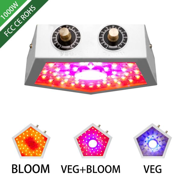 

double core plant lamp 1000w white five-pointed star new shell, preferred for indoor planting, double switch control dimming