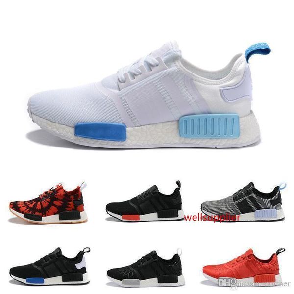

runner wholesale new 2019 r1 pk primeknit men s & women s sports running shoes gold runner pk with box