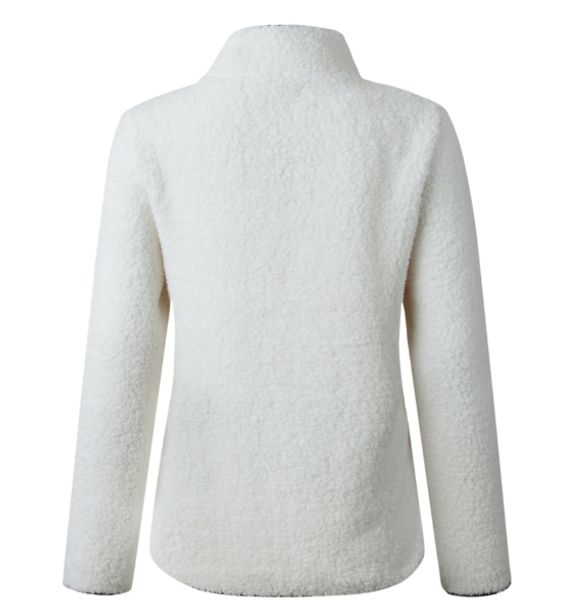 

zipper turtleneck fleece fur hoodie women autumn winter pocket long sleeve pullover plush warm white sweatshirt, Black
