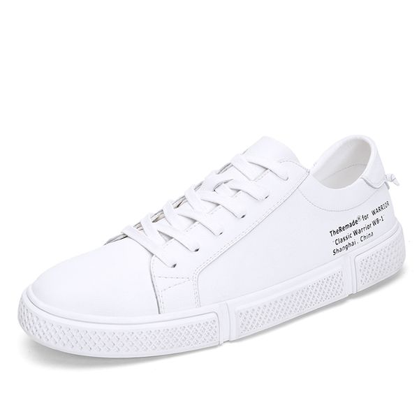 

2020 spring shoes men sneakers casual soft leather men shoes fashion male white breathable walking sneakers, Black
