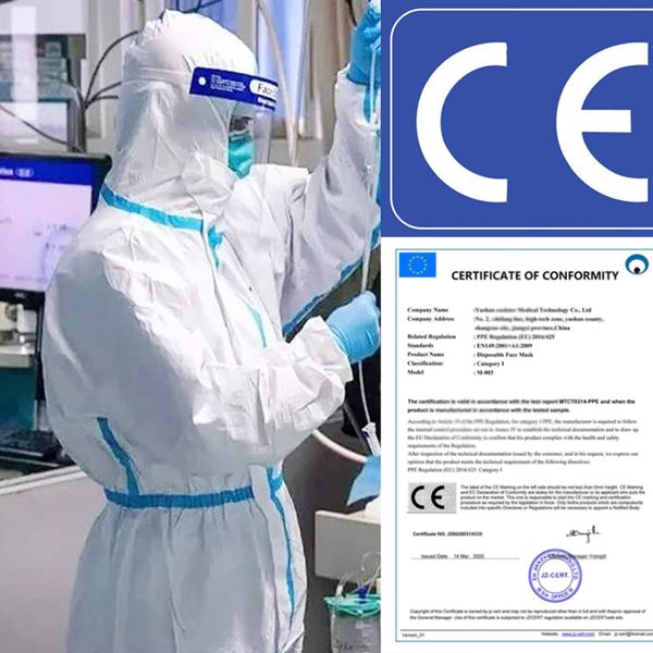 

dhl ship disposable protective clothing waterproof oil-resistant protective coverall isolation suit overall hazmat suit