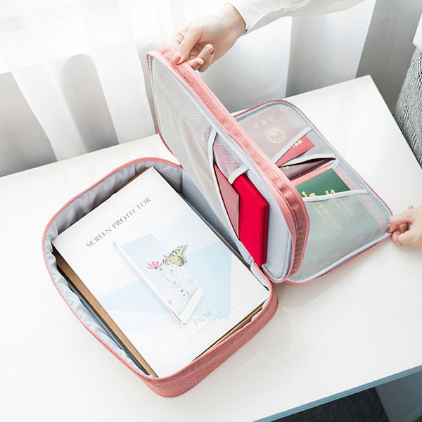 

waterproof durable book a4 multi-functional document package double layer cloth organized zip tote business briefcases handbag