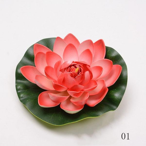 

yiwu оптовая продажа 17 см eva пены цветок лотоса с листьями закрепить цветы водонепроницаемый водных моделирования искусственные цветы для