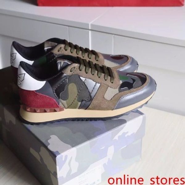 

original ]fashion lover designer rock stud sneaker shoes women,men fashion casual shoes rock runner trainer flats shoes size 36-46