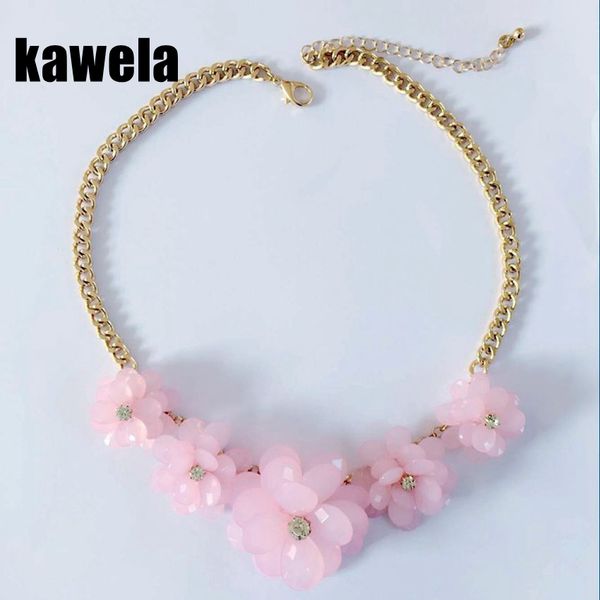 

pink crystal flower necklace, hand making flower necklace, Silver