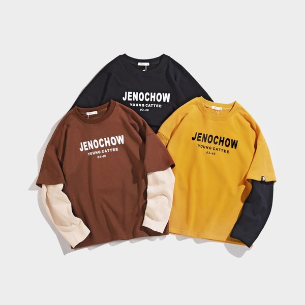 

the new men's sweater loose contrast color stitching tide brand shirt european and american o-neck luxury hoodie mens designer sweaters, Black