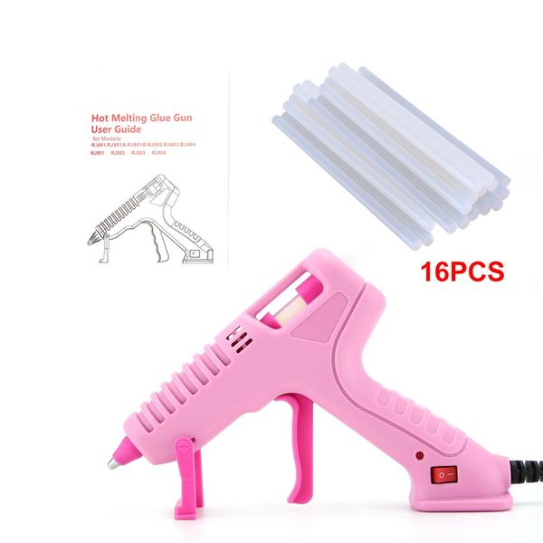 

rj801 melt glue gun with glue stick for diy handwork toy repair tools electric heat temperature guns