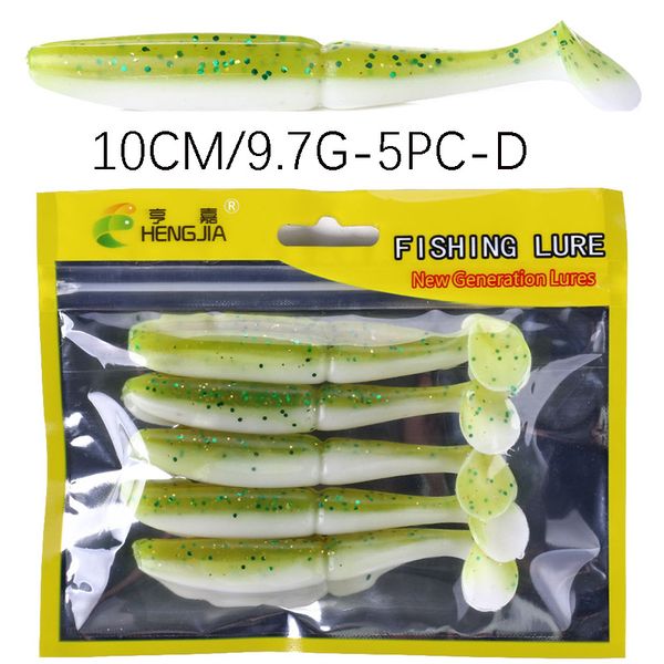 

new shad bleeding bait wounded baitfish fishing lure 9.7g 10cm 5colors flat paddle tail soft jerk baits