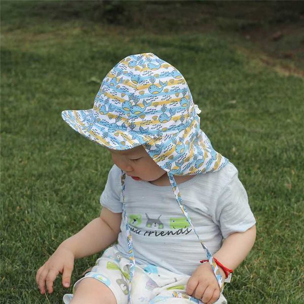 

outdoor cap summer sun hat fishing cap hiking hat camping visor protection face neck cover sun uv protect for children, Yellow