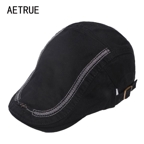 

aetrue men berets hats newsboy winter cotton berets caps for men women cap embroidery cotton visors casual male casquette cap, Blue;gray