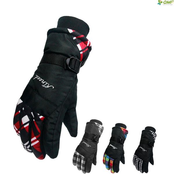 

multicolor plaid snowmobile ski gloves winter waterproof sports snowboard glove windser warm motorcycle mitts men anti-skid