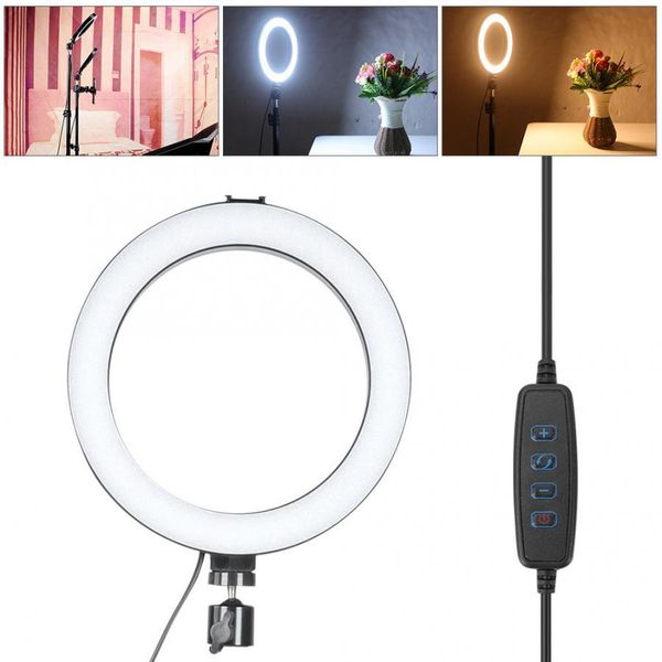 

selfie light 8 inch dimmable led ring fill light usb camera video lamp with tripod phone clip set phone light dslr