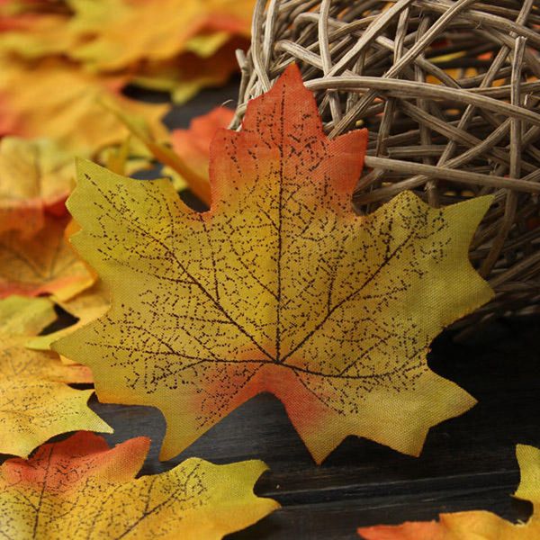 

100шт искусственные листья клена fall leaf party decor орнамент