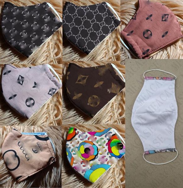 

autumn fashion face masks cartoon letters print masks women men double layers silk facemask anti dust mouth cover cycling protector d8307, Blue